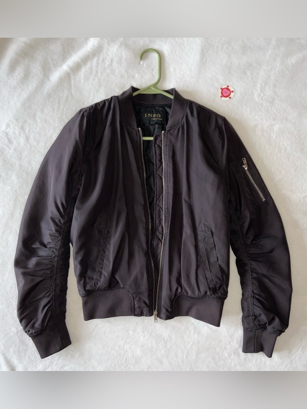 INSO Quilted Bomber Jacket in Black